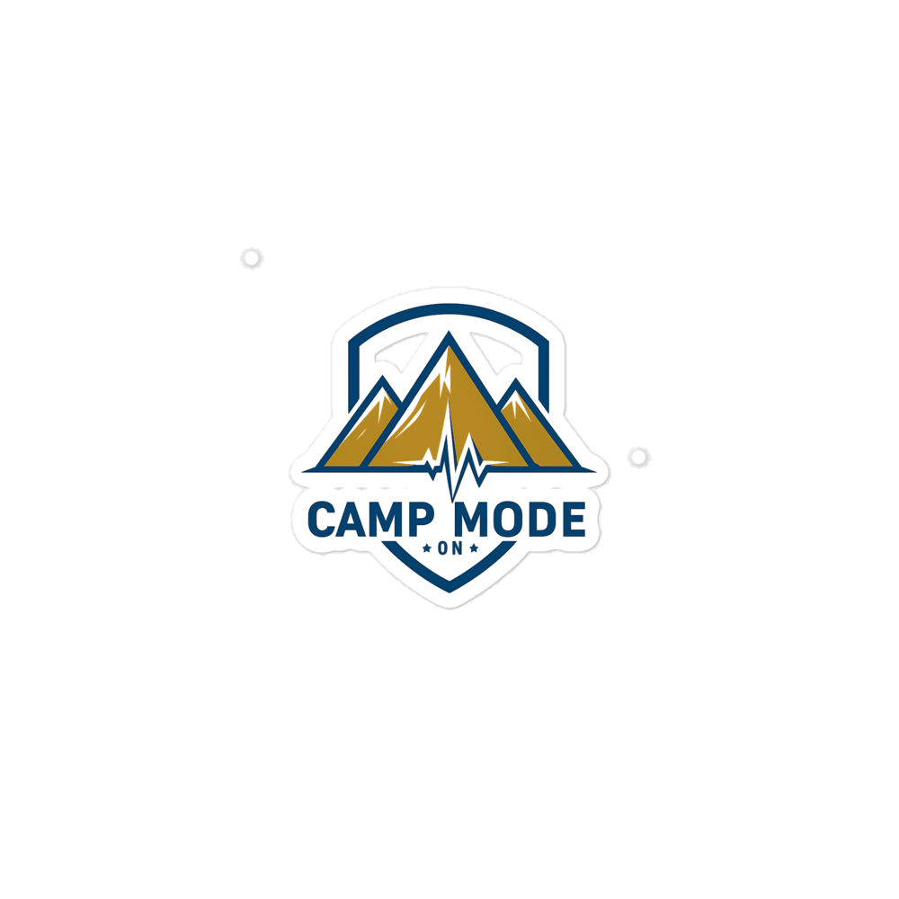 Camp Mode On Sticker - Durable Vinyl Sticker